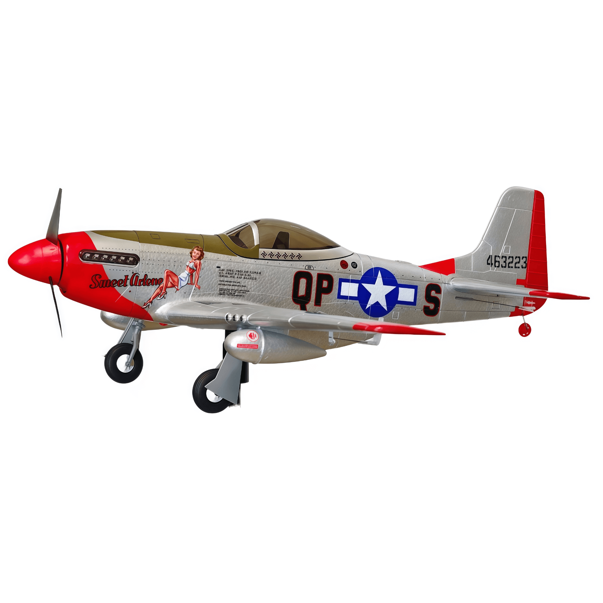 MOFLY P-51D 690mm Brushless RC Warbird, Optional FPV Camera & Phone Mount